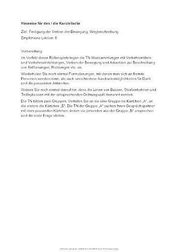 Frage-Antwort-Spiel (Lektion 8)