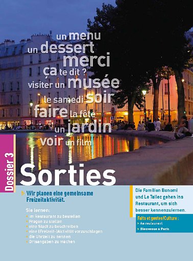 Kursbuch: Dossier 3 – Sorties