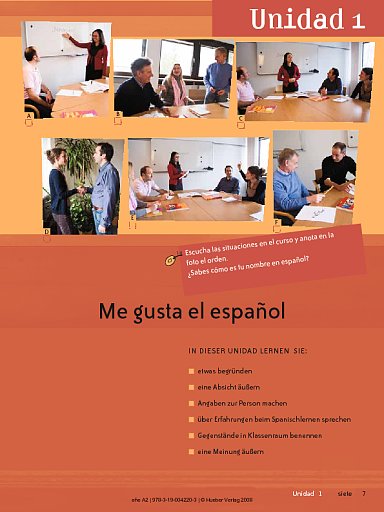 Kursbuch, Unidad 1