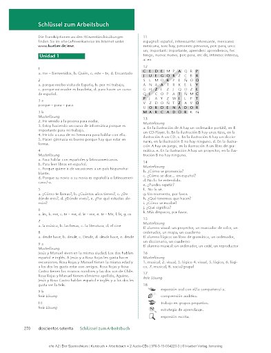 Schlüssel zum Arbeitsbuch