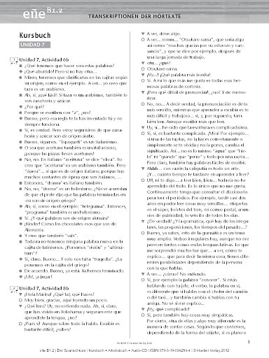 Kursbuch: Transkriptionen