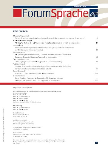 "Doing" a Task in the L2 Classroom: from Task Instruction to Talk-in-interactions