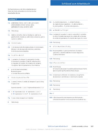 Schlüssel zum Arbeitsbuch