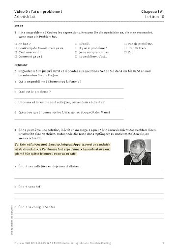 Vidéo 5 : J'ai un problème !