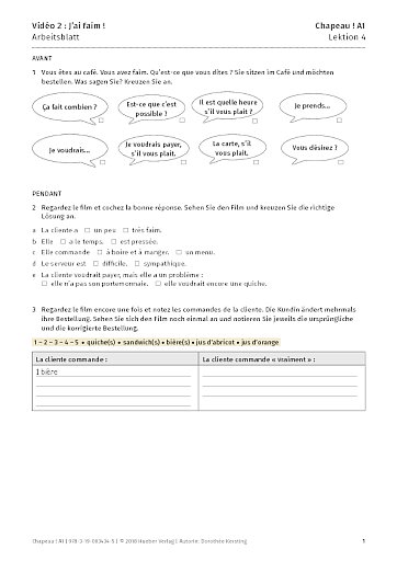 Vidéo 2 : J'ai faim !