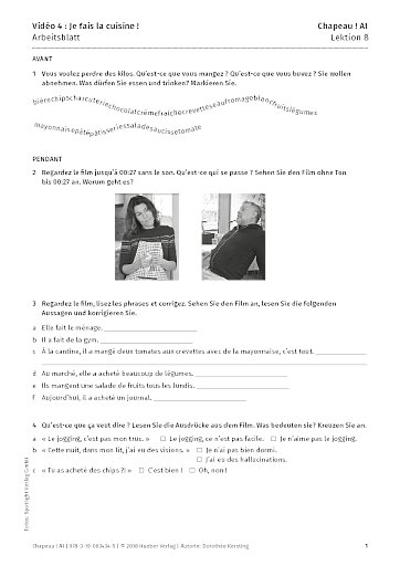 Vidéo 4 : Je fais la cuisine !