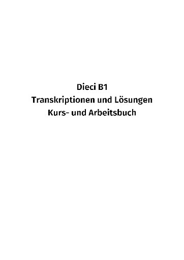 Transkriptionen und Lösungen