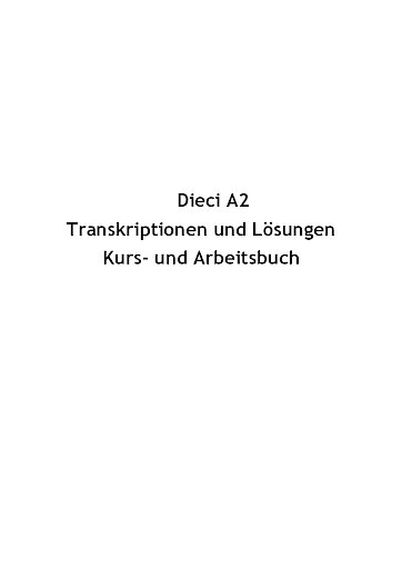 Transkriptionen und Lösungen