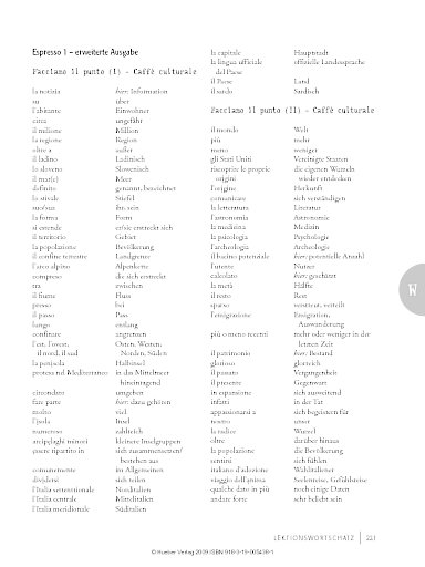 Zusätzlicher Lektionswortschatz