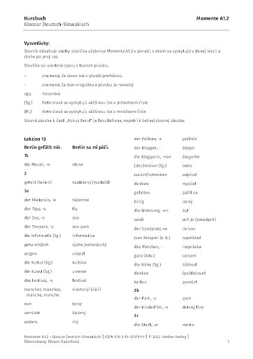 Glossar Deutsch-Slowakisch