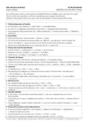 Poster Brasilien – Aktivität 2