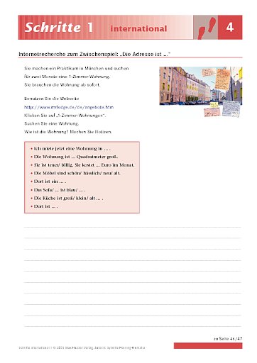 "Die Adresse ist ..."