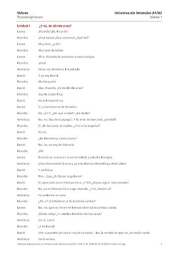 Transkriptionen Videos