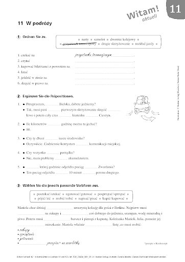 Arbeitsblätter und Lösungen zu Lektion 11-12