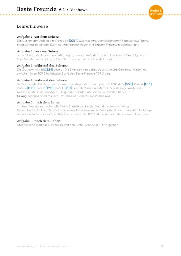 Lehrerhinweise