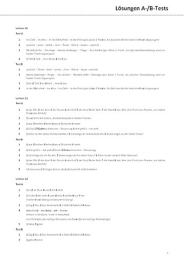 L&ouml;sungen zu den Tests