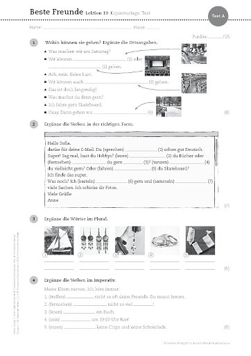 Tests (in Version A und B)