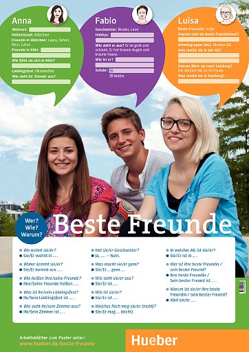 Poster Beste Freunde: Anna, Fabio, Luisa