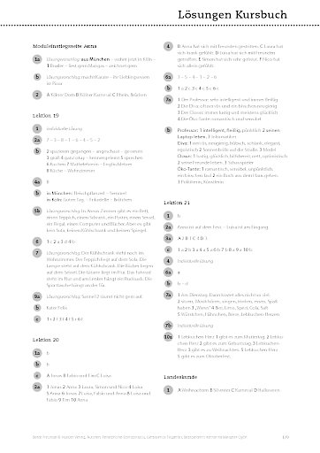 L&ouml;sungsschl&uuml;ssel Kursbuch
