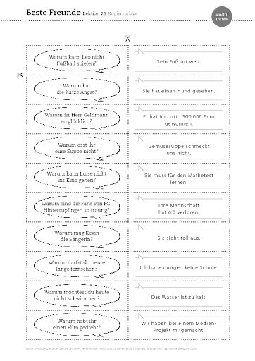 Kopiervorlage Lektion 26