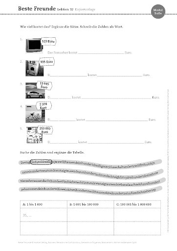 Kopiervorlage Lektion 32