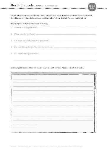 Kopiervorlage Lektion 33