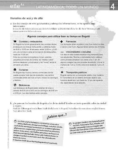Latinoamérica – todo un mundo: Horarios de acá y de allá