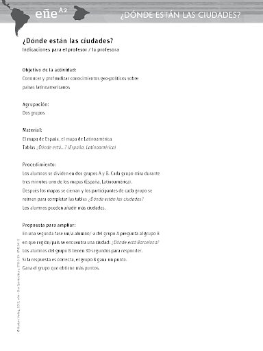 ¿Dónde están las ciudades?