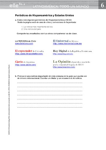 Latinoamérica – todo un mundo: Periódicos de Hispanoamérica y Estados Unidos