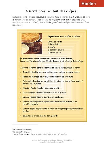 À mardi gras, on fait des crêpes !