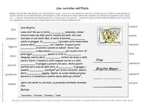 Una cartolina dall'Italia