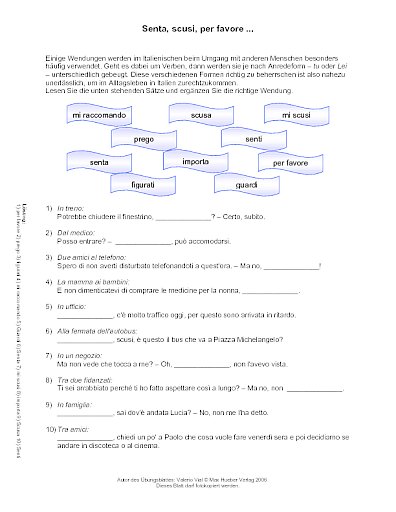 Senta, scusi, per favore ...