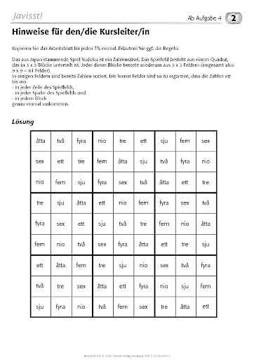 Zahlenrätsel Sudoku