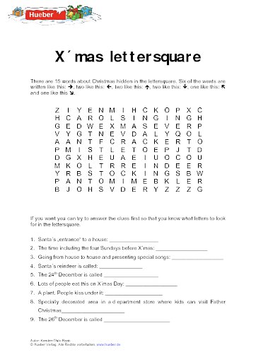 X'mas lettersquare
