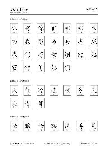 Kärtchen mit den Schriftzeichen 