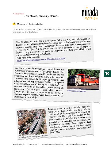 Lección 10: Colectivos, chivas y demás