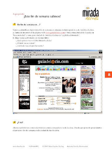 Lección 8: ¡Este fin de semana salimos!