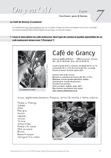 Le Café de Grancy à Lausanne