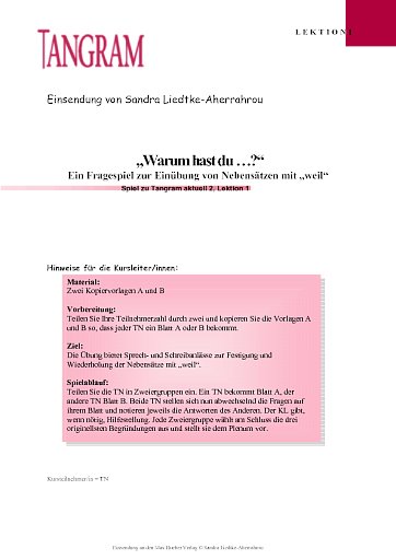 "Warum hast du ...?"