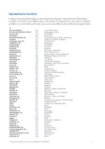 Alphabetische Wortliste