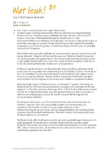 Les 3: Dat mag in de krant!